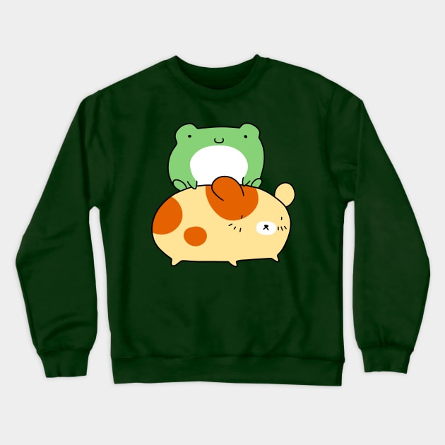 Little Frog and Hamster Crewneck Sweatshirt by saradaboru